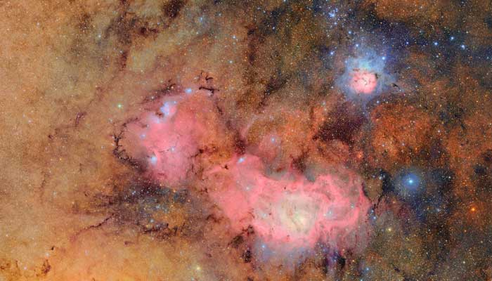 The Trifid Nebula and the Lagoon Nebula -- stellar nurseries within our Milky Way -- are seen in unprecedented detail. — Vera C Rubin Observatory/AFP