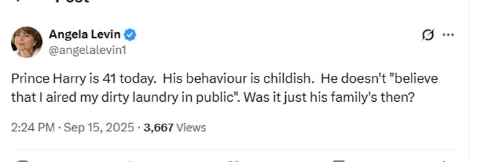 Meghan, Harrys major critic reacts to his remarks regarding Spare