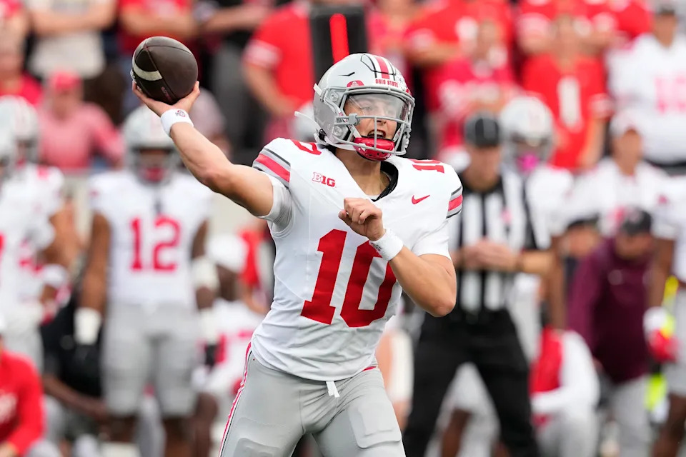 Ohio State QB Julian Sayin. (John Fisher/Getty Images)